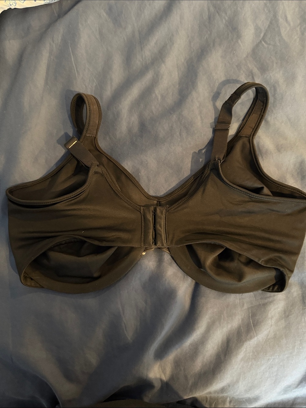 Olga Black Bra with Cream Contrast Stitching - Picture 2 of 3